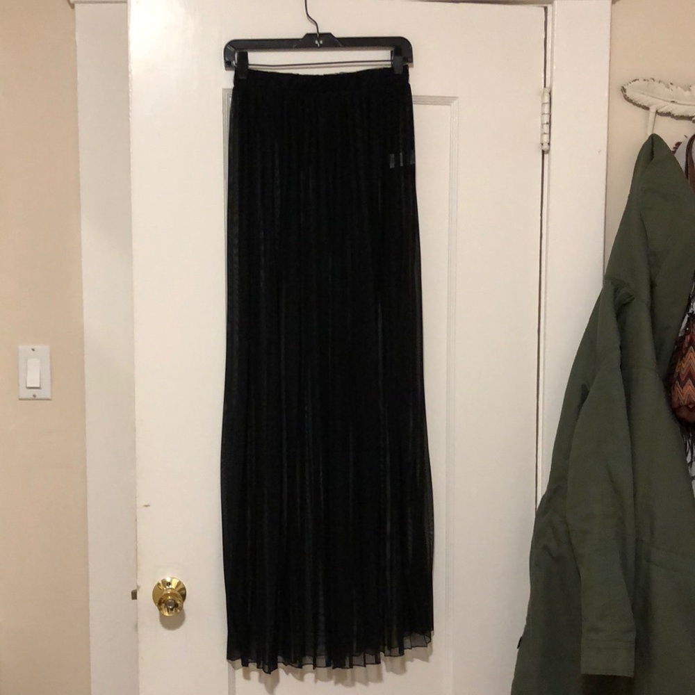 Formal see through long black shirt